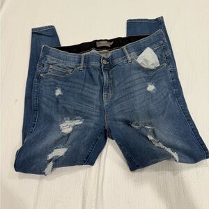 Bombshell Skinny Distressed Blue Jeans by Torrid size 20R